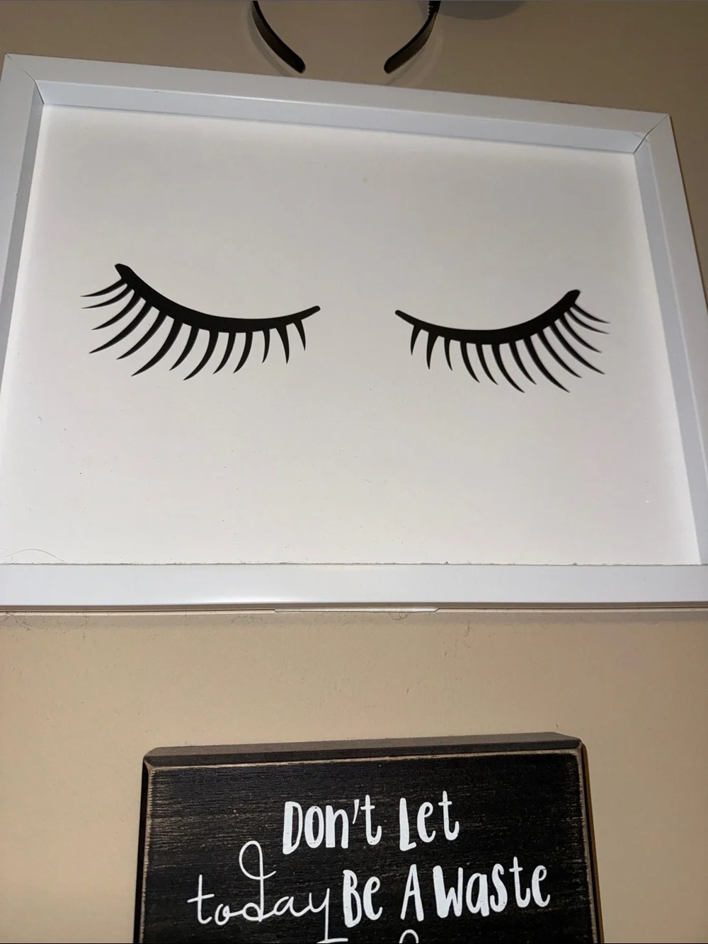 Makeup Wall Art Set - Black & White Eyelash and Quote Prints